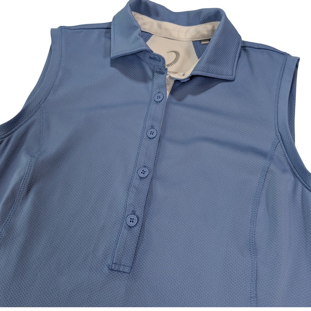 Zero Restriction Womens XS Blue Sleeveless Golf Polo Shirt Performance Stretch
